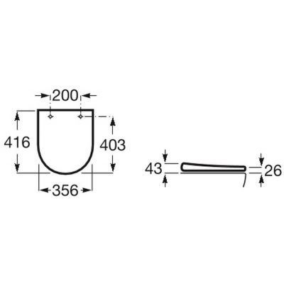 Deska sedesowa A801D22003 Roca Gap Round