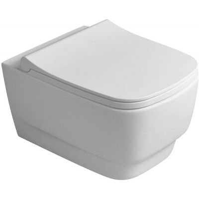 Miska WC wisząca bez kołnierza biały 100214 Sapho Bello