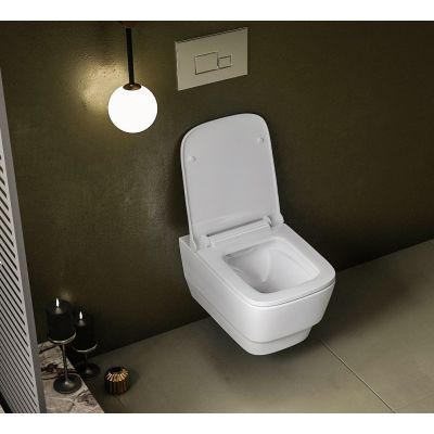 Miska WC wisząca bez kołnierza biały 100214 Sapho Bello