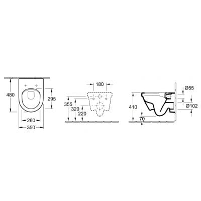 Combi-Pack zestaw z deską 4687HR01 Villeroy & Boch Architectura