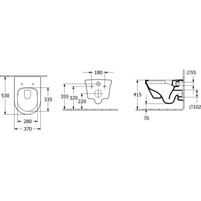 Miska WC wisząca 4694HRR1 Villeroy & Boch Architectura