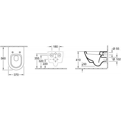 Miska WC wisząca biały 56001001 Villeroy & Boch Subway 2.0