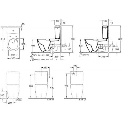 Miska kompakt WC 5617R001 Villeroy & Boch Subway 2.0
