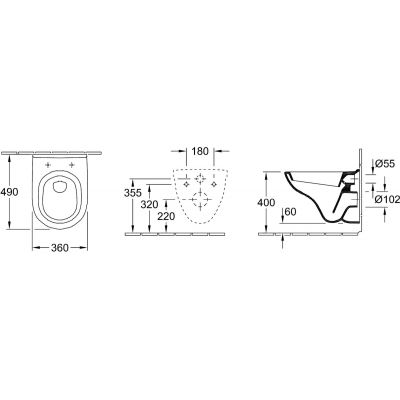 Combi-Pack zestaw z deską 5688H1R1 Villeroy & Boch O.Novo