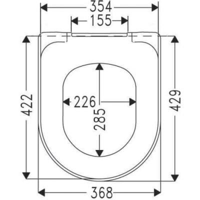 Deska sedesowa wolnoopadająca biała 9M38S101 Villeroy & Boch O.Novo