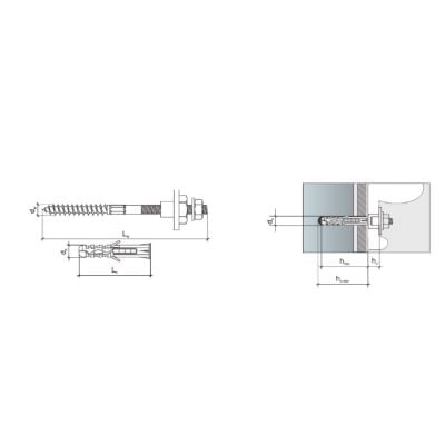 Element montażowy umywalki BKMUX12X100 Wkręt-Met Klimas