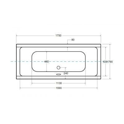 Wanna prostokątna 175x80 cm biała #WAQ175PK Besco Quadro