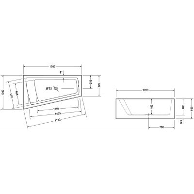 Wanna narożna 700264000000000 Duravit Paiova