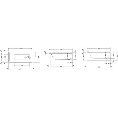 Wanna prostokątna 170x75 cm 700335000000000 Duravit Starck