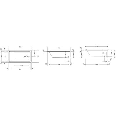 Wanna prostokątna 170x90 cm 700337000000000 Duravit Starck