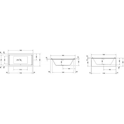 Wanna prostokątna 180x90 cm 700339000000000 Duravit Starck