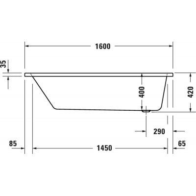 Wanna prostokątna 160x70 cm 700488000000000 Duravit No. 1