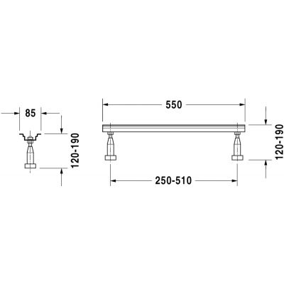 Nogi do wanny 790105000000000 Duravit