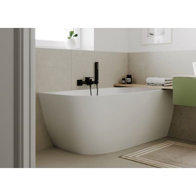 Wanna narożna 160x75 cm prostokątna biała HGR30000011 Hagser Ilsa