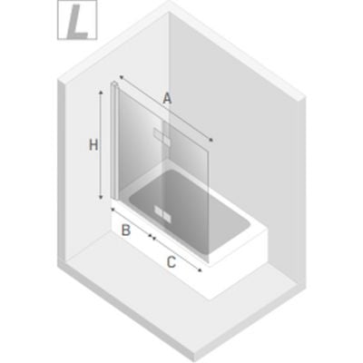 Parawan nawannowy 100 cm 2-częściowy miedź szczotkowany/szkło przezroczyste P0123 New Trendy New Soleo Copper Brushed