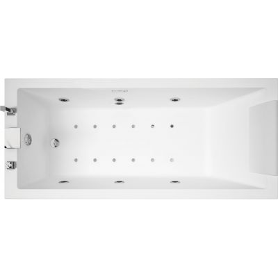 Wanna z hydromasażem 180x80 cm prostokątna C2418080PCA2I Novellini Calos