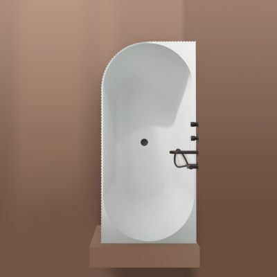 Wanna narożna 170x80 cm owalna biała 11009000 Oltens Hamnes