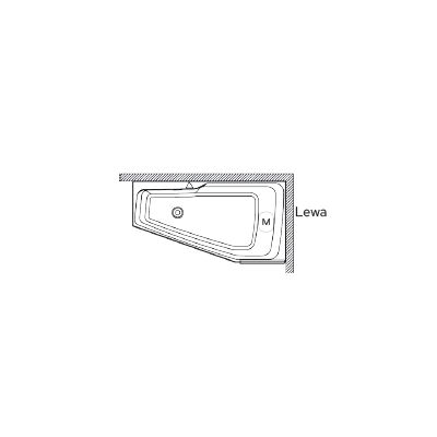 Wanna narożna 170x90 cm lewa biała B114006005 Riho Rethink Space