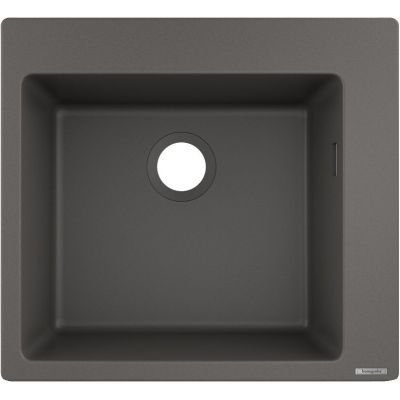 Zlewozmywak granitowy 56x54 cm szary/grafitowy/onyx 43312290 Hansgrohe S 51