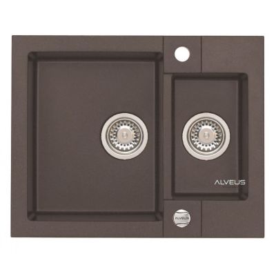 Zlewozmywak granitowy 59.5x47.5 cm brązowy 4218003 Alveus Rock