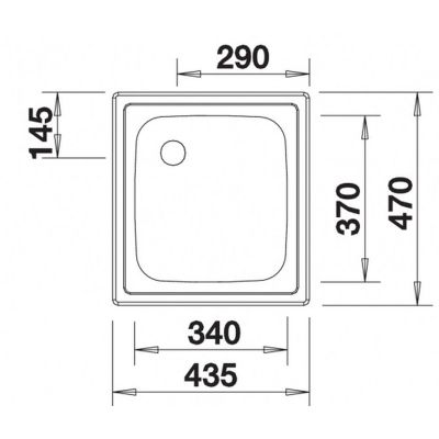 Zlewozmywak stalowy 47x43.5 cm 501065 Blanco Top