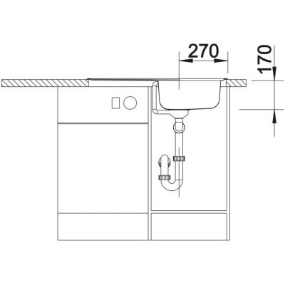 Zlewozmywak stalowy 78x50 cm 514104 Blanco Tipo 45 S Compact