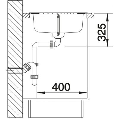 Zlewozmywak stalowy 78x50 cm 514104 Blanco Tipo 45 S Compact