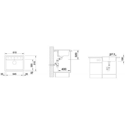Zlewozmywak granitowy 61.5x51 cm 518850 Blanco Dalago 6