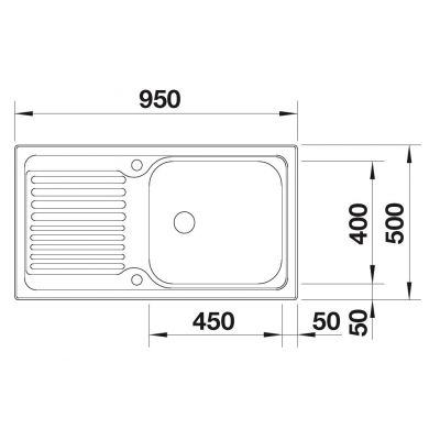 Zlewozmywak stalowy 95x50 cm 514243 Blanco Tipo XL 6 S