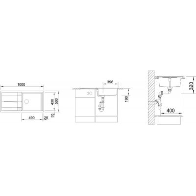 Zlewozmywak granitowy 100x50 cm 517359 Blanco Metra 6