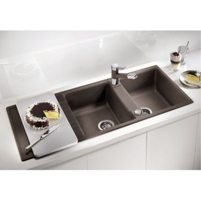 Zlewozmywak granitowy 116x50 cm 515602 Blanco Zia 8 S