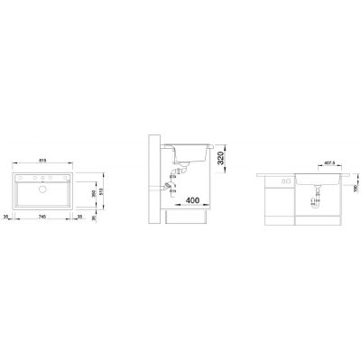 Zlewozmywak granitowy 81.5x51 cm 516638 Blanco Dalago 8