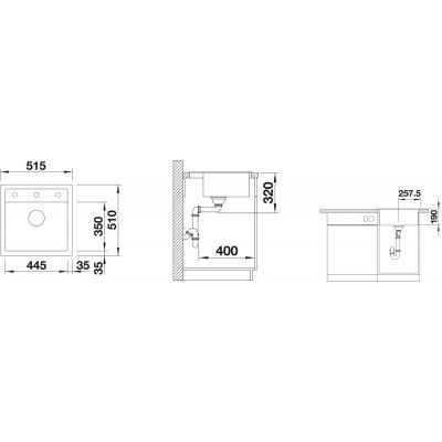 Zlewozmywak granitowy 51.5x51 cm 518529 Blanco Dalago 5