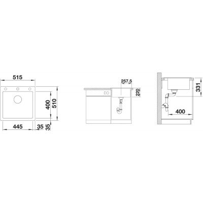 Zlewozmywak granitowy 51.5x51 cm 521672 Blanco Pleon 5
