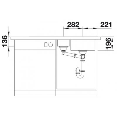 Zlewozmywak stalowy 100x51 cm 521661 Blanco Divon II 6S-IF