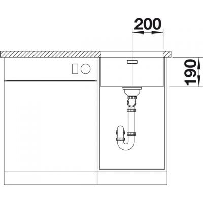Zlewozmywak stalowy 44x44 cm stal 522959 Blanco Andano 400-U