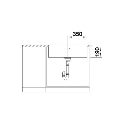 Zlewozmywak stalowy 74x44 cm stal 522971 Blanco Andano
