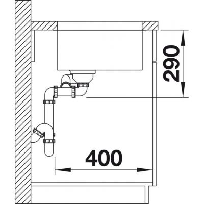 Zlewozmywak stalowy 74x44 cm stal 522991 Blanco Andano 500/180-U