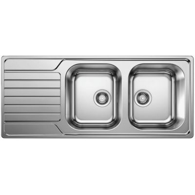 Zlewozmywak stalowy 116x50 cm 523376 Blanco Dinas 8 S