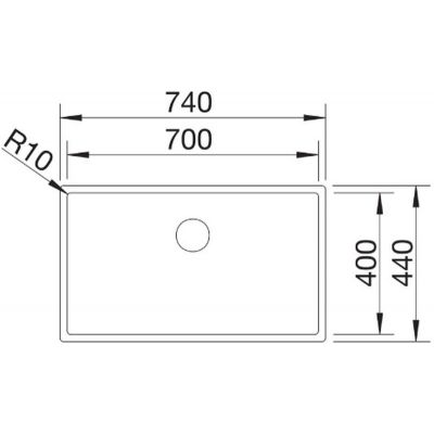 Zlewozmywak stalowy 74x44 cm 523391 Blanco Claron 700-IF