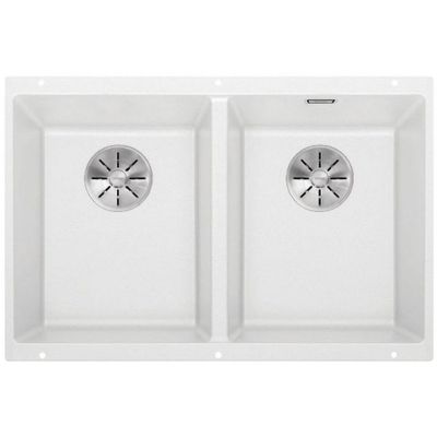 Zlewozmywak granitowy 70.5x40 cm biały 523578 Blanco Subline 350/350-U