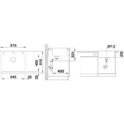 Zlewozmywak granitowy 61.5x51 cm 523686 Blanco Pleon 6