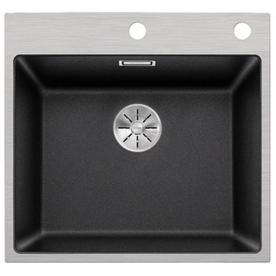 Zlewozmywak granitowo-stalowy 54.3x51 cm antracyt 524111 Blanco Subline 500-IF/A