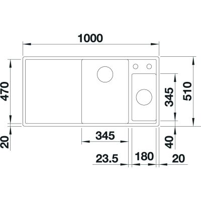 Zlewozmywak granitowy 100x51 cm 524653 Blanco Axia III XL 6 S