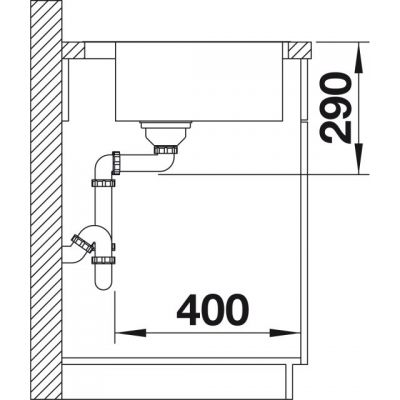 Zlewozmywak stalowy 54x50 cm 525245 Blanco Andano 500-IF/A