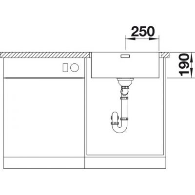 Zlewozmywak stalowy 54x50 cm 525245 Blanco Andano 500-IF/A