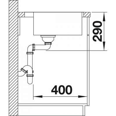 Zlewozmywak stalowy 74x50 cm 525246 Blanco Andano 700-IF/A
