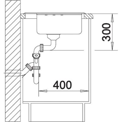 Zlewozmywak stalowy 50x48 cm 525320 Blanco Tipo 45