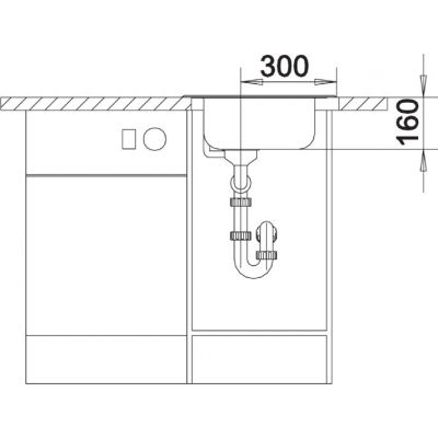 Zlewozmywak stalowy 50x48 cm 525320 Blanco Tipo 45