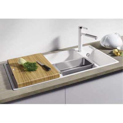 Zlewozmywak granitowy 100x51 cm beżowy 523469 Blanco Axia III 6 S